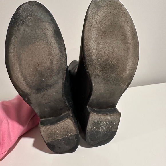 Tory Burch Black Combat Moto Boots with Buckle Straps - Picture 6 of 6